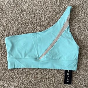 NWT Kimberly C One-Shoulder Sports Bra, size L